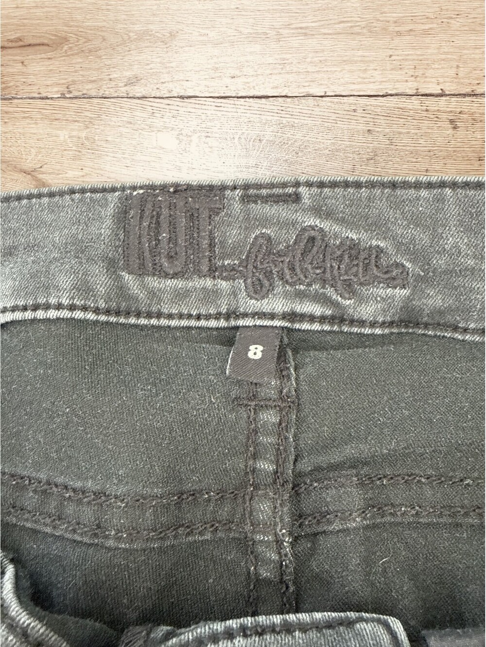KUT from the Kloth Womens Size 8 Black Gray Faded Skinny Stretch Jeans - Picture 5 of 7